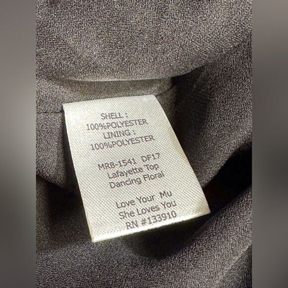 Show me Your MuMu Black Floral Tunic Top, size S NWT - Picture 11 of 15